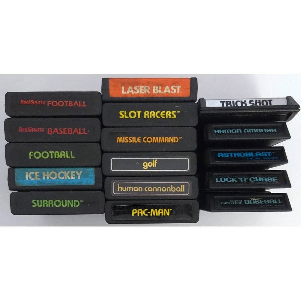 Atari 2600 Junior - Console Bundle - 16 Games - 5 Restored Controllers - Tested